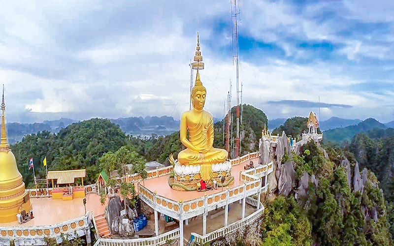 Full Day Hot Spring Waterfall & Emerald Pool Tiger Cave Temple Elephant Treaking
