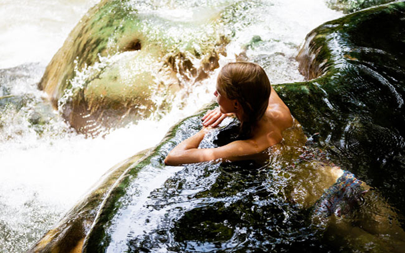 Half Day Hot Spring Waterfall & Emerald Pool Elephant Treaking