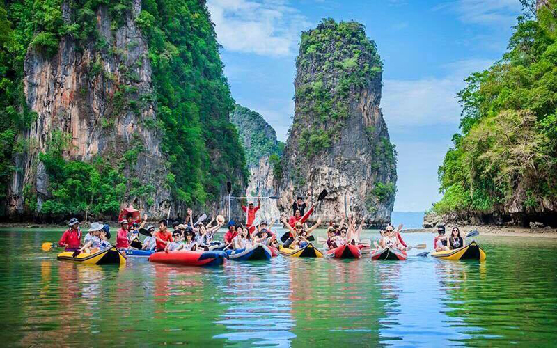James Bond Island by Long Tail Boat With Cannoe