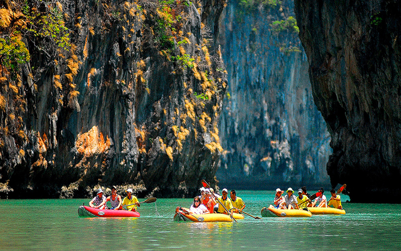 James Bond Island by Long Tail Boat With Cannoe