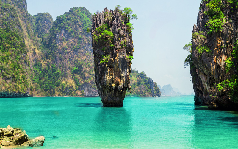 James Bond Island by Long Tail Boat With Cannoe