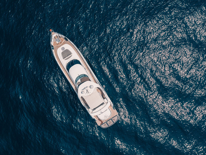 Private Tour by Modern Flybridge Yacht