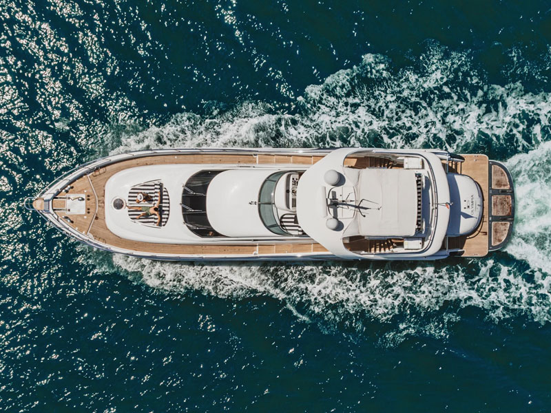 Private Tour by Modern Flybridge Yacht